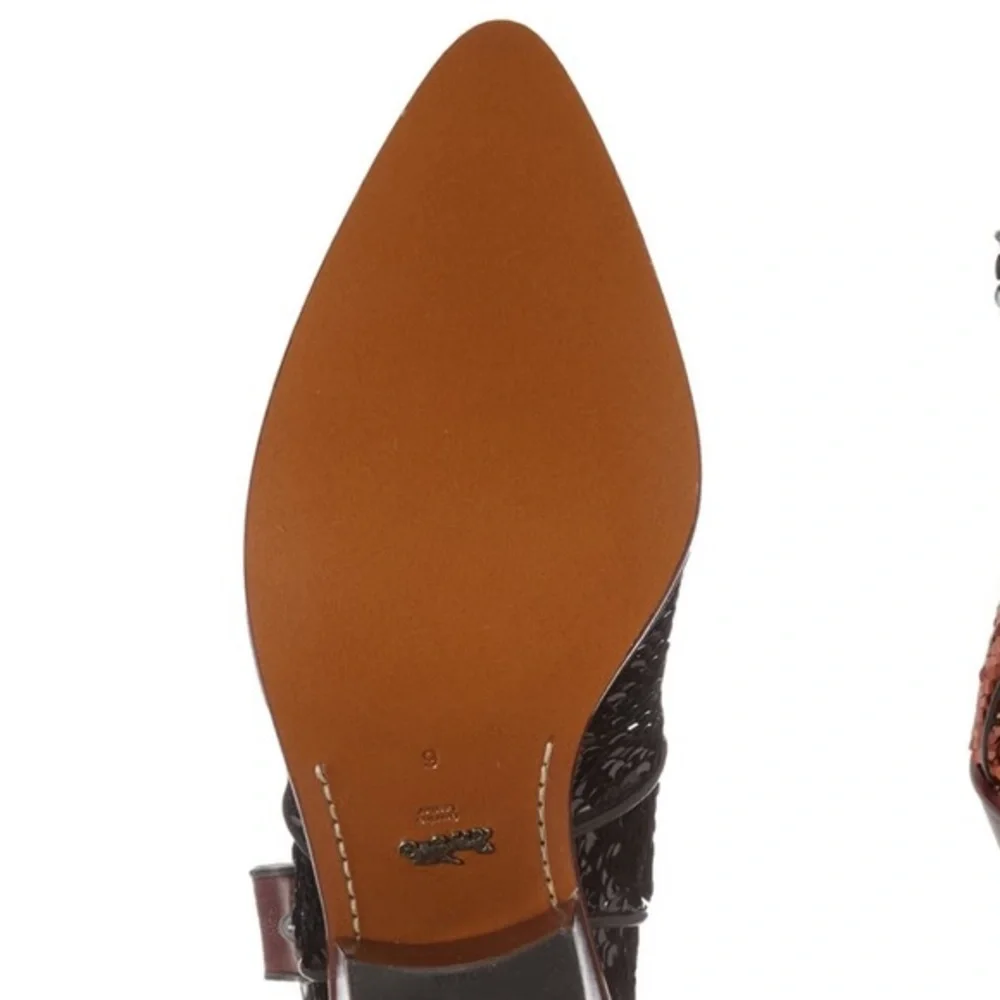 Coach Western Sequin Embellished Bootie